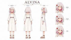 Alvina Character Reference Sheet
