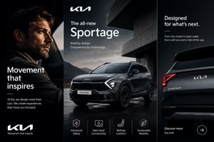 Kia Sportage 三联画广告