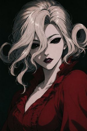 哥特风血腥女王肖像(遮挡版)