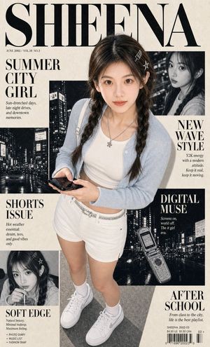 Y2K 城市女孩杂志封面
