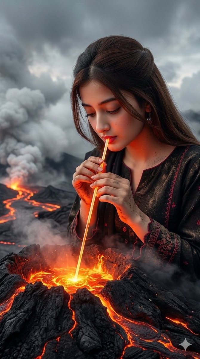 Lava Volcano Portrait