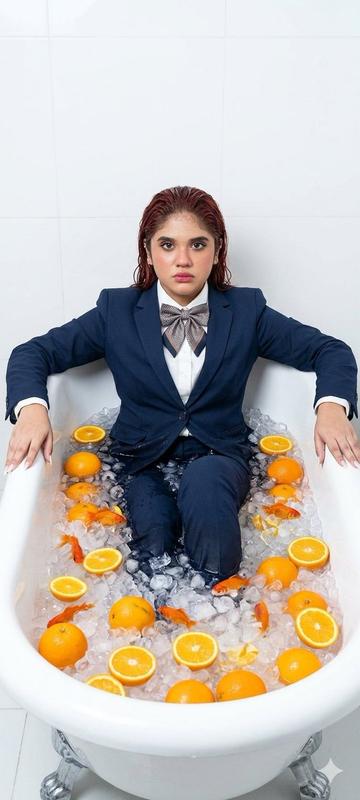 Surreal Bathtub Portrait