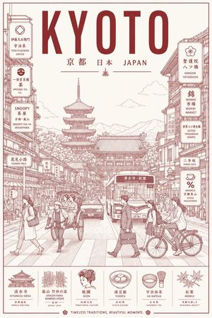 极简线条艺术旅行海报