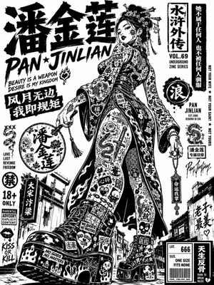 黑色电影风格街头海报插画