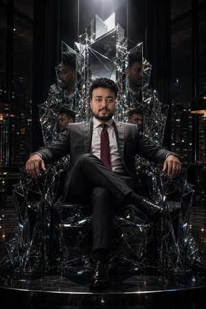 水晶王座商务人士肖像