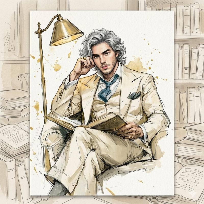 Ink Library Illustration