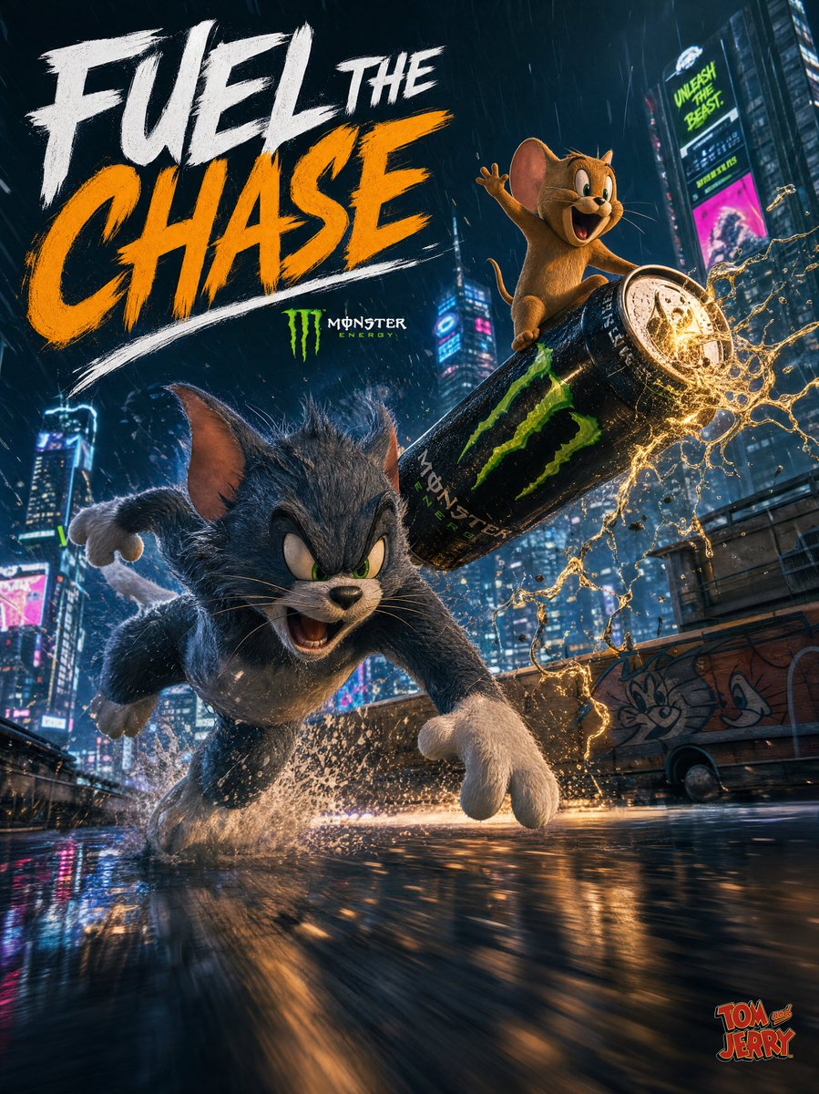 Tom and Jerry 能量饮料广告