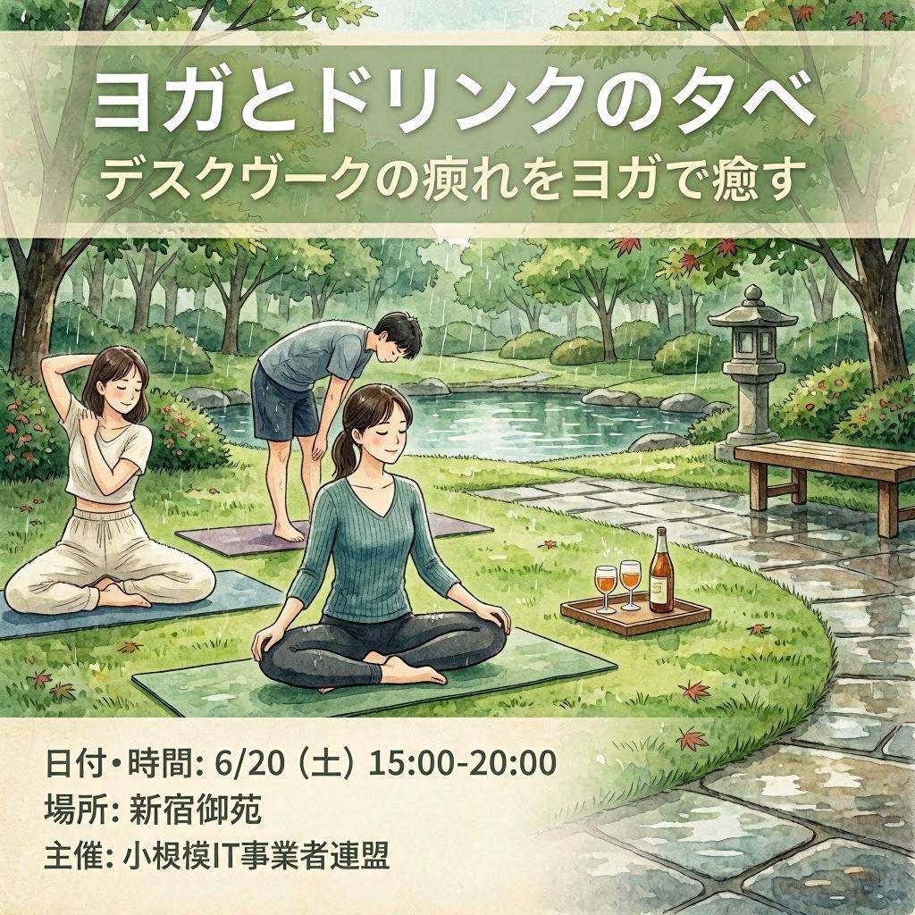 日式瑜伽与饮品活动传单