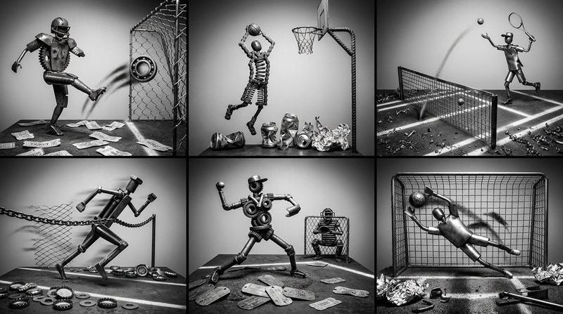 Scrap Metal Sports Dioramas