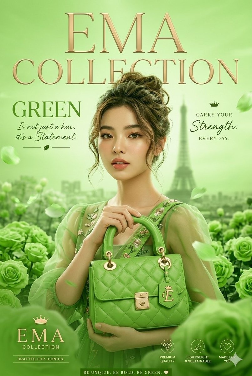 Green Fashion Magazine Cover