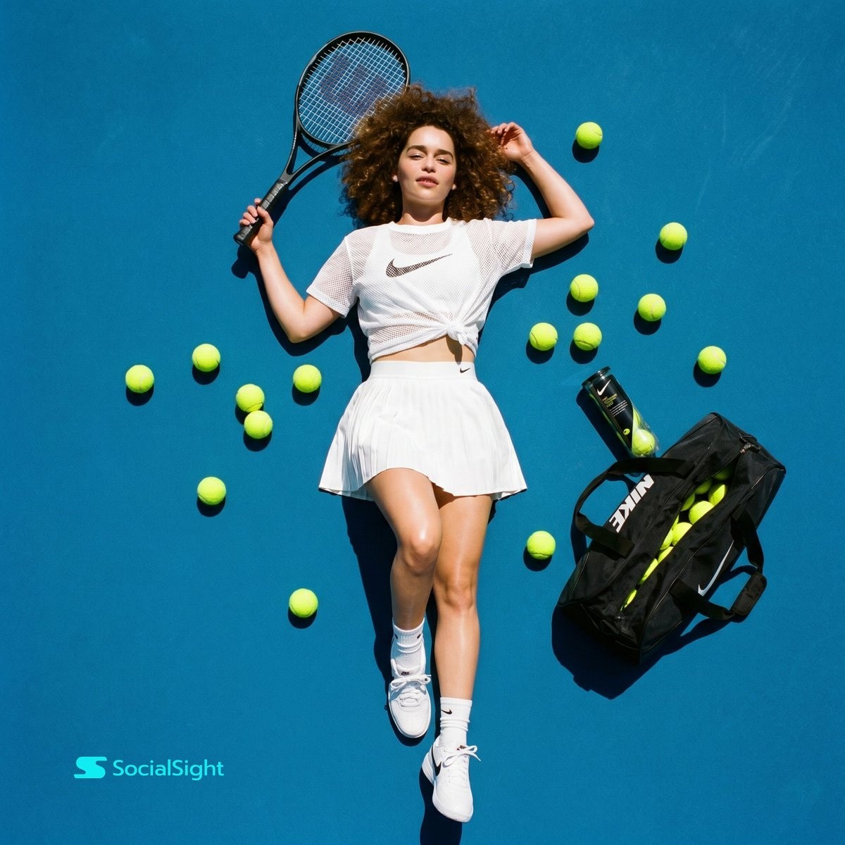 Tennis Flat-Lay Fashion Editorial