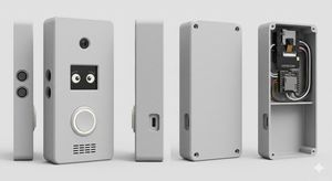 智能门铃外壳产品渲染图