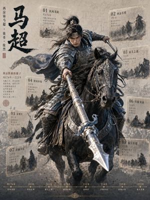 马超历史骑兵时间线海报