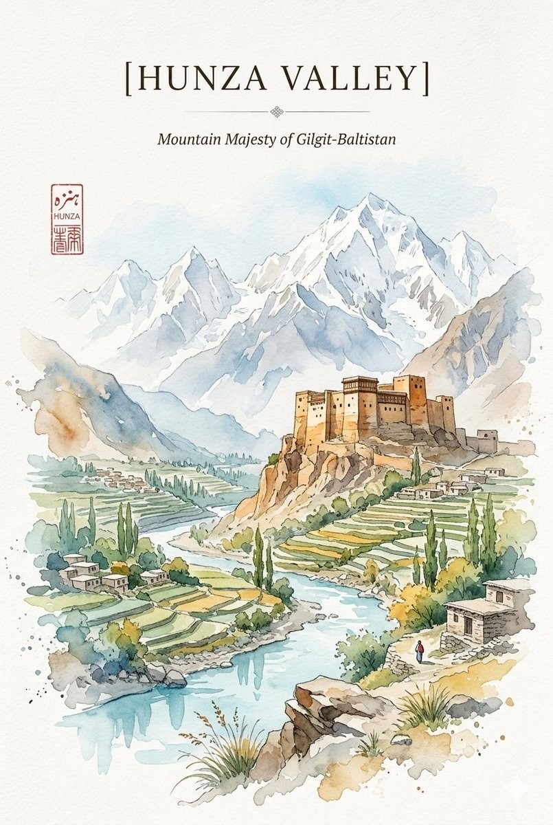 Alpine Watercolor Poster
