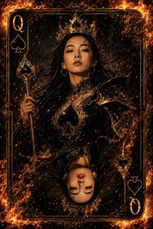 黑桃皇后奇幻扑克牌