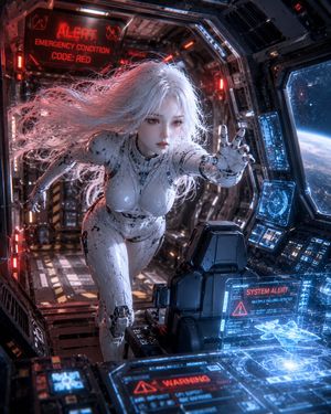 太空飞船女性仿生人