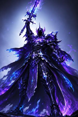 宏伟的黑暗奇幻奥术骑士
