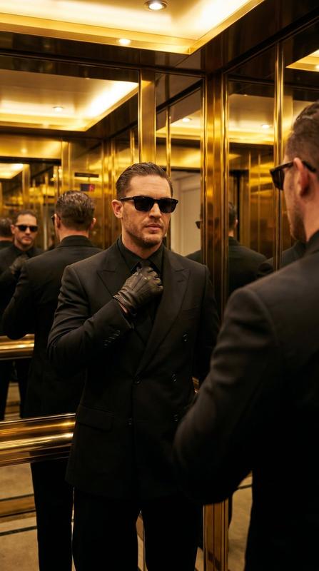 Golden Elevator Portrait