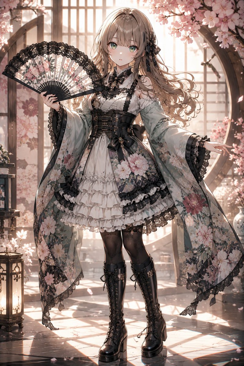 哥特萝莉风格振袖和服