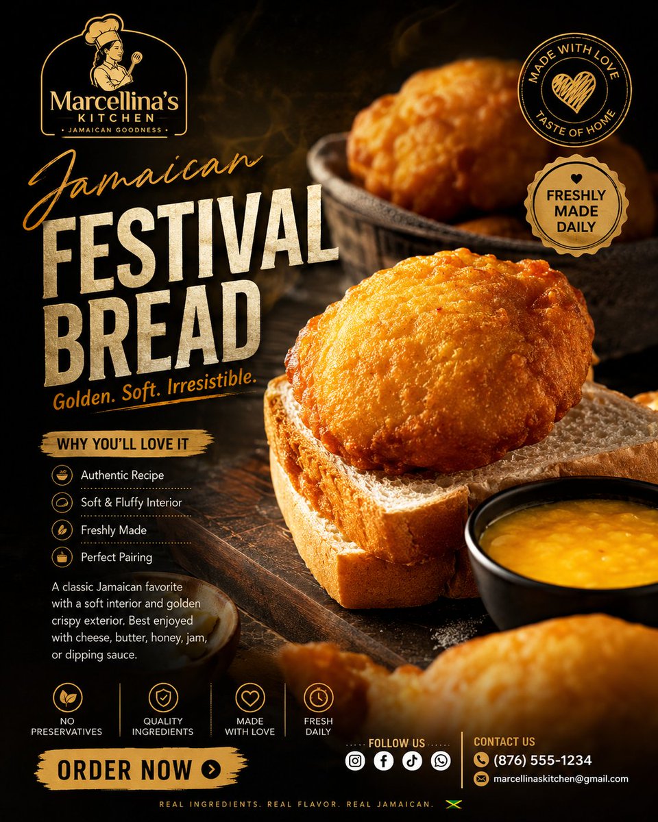 奢华牙买加 Festival Bread 海报