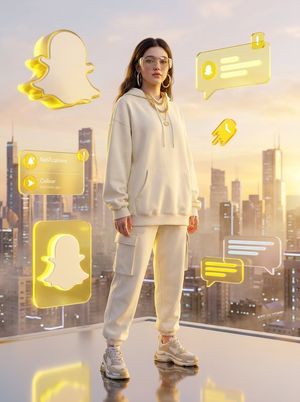 奢华 Snapchat 霓虹时尚肖像