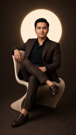电影级影棚西装肖像