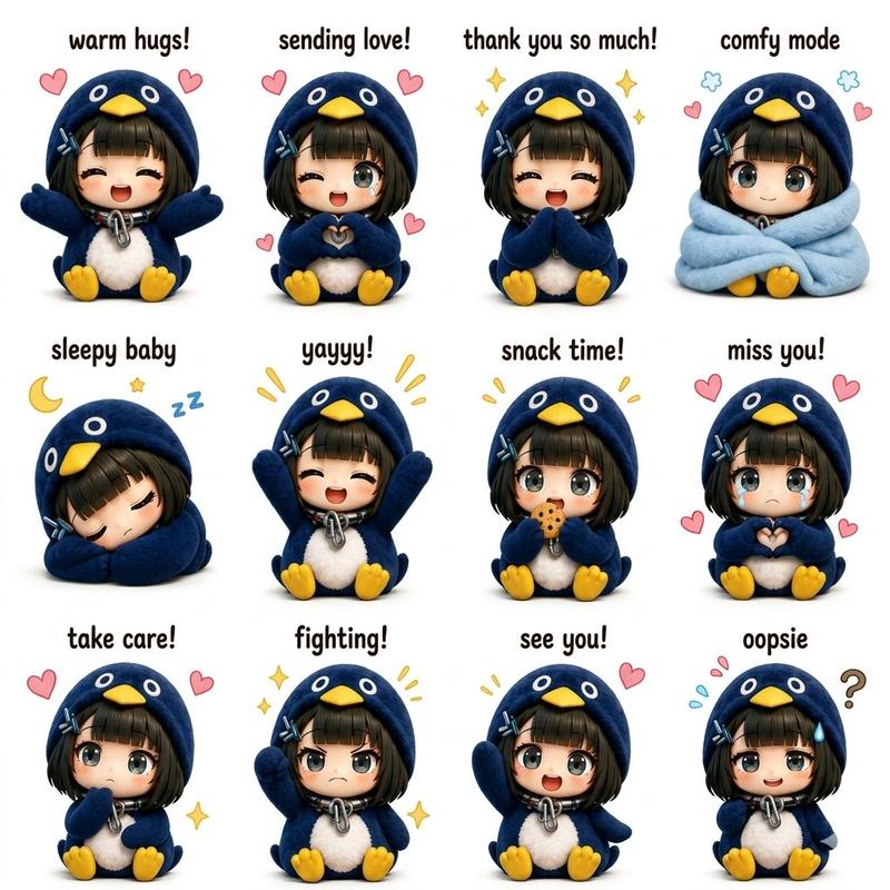 Chibi Sticker Sheet