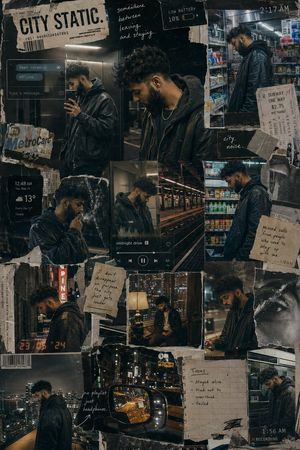 都市生活混合媒介拼贴画