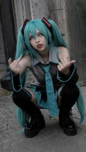 写实风格初音未来自拍