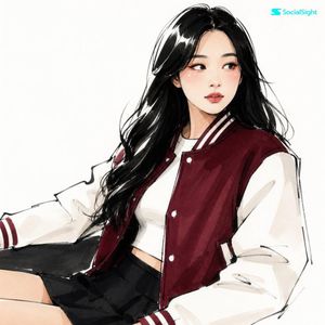 时尚编辑插画草图