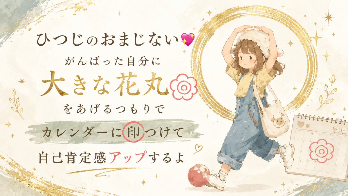 日式自我关怀花丸卡片