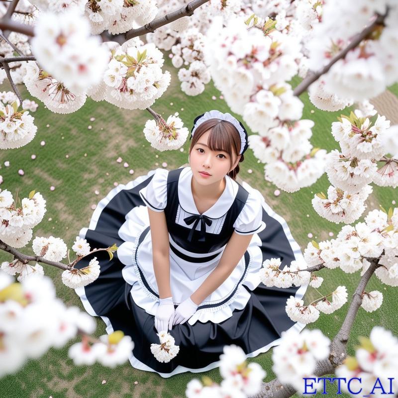 Top-Down Maid Blossoms