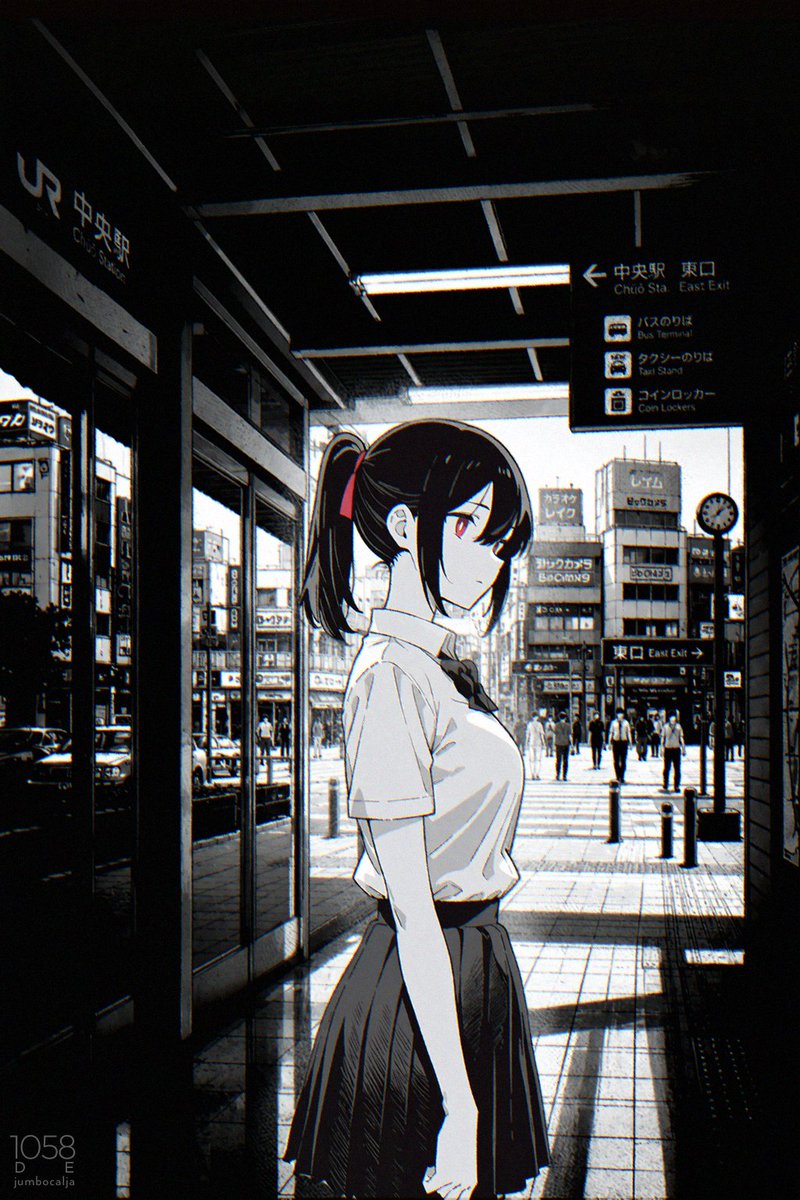 中央车站的动漫少女