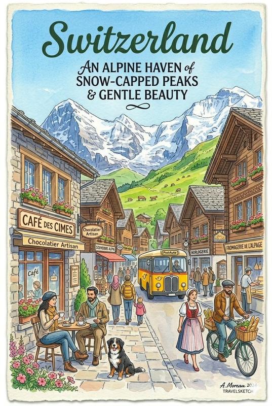 Watercolor Travel Posters