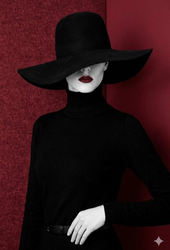 Black Red Fashion Portrait