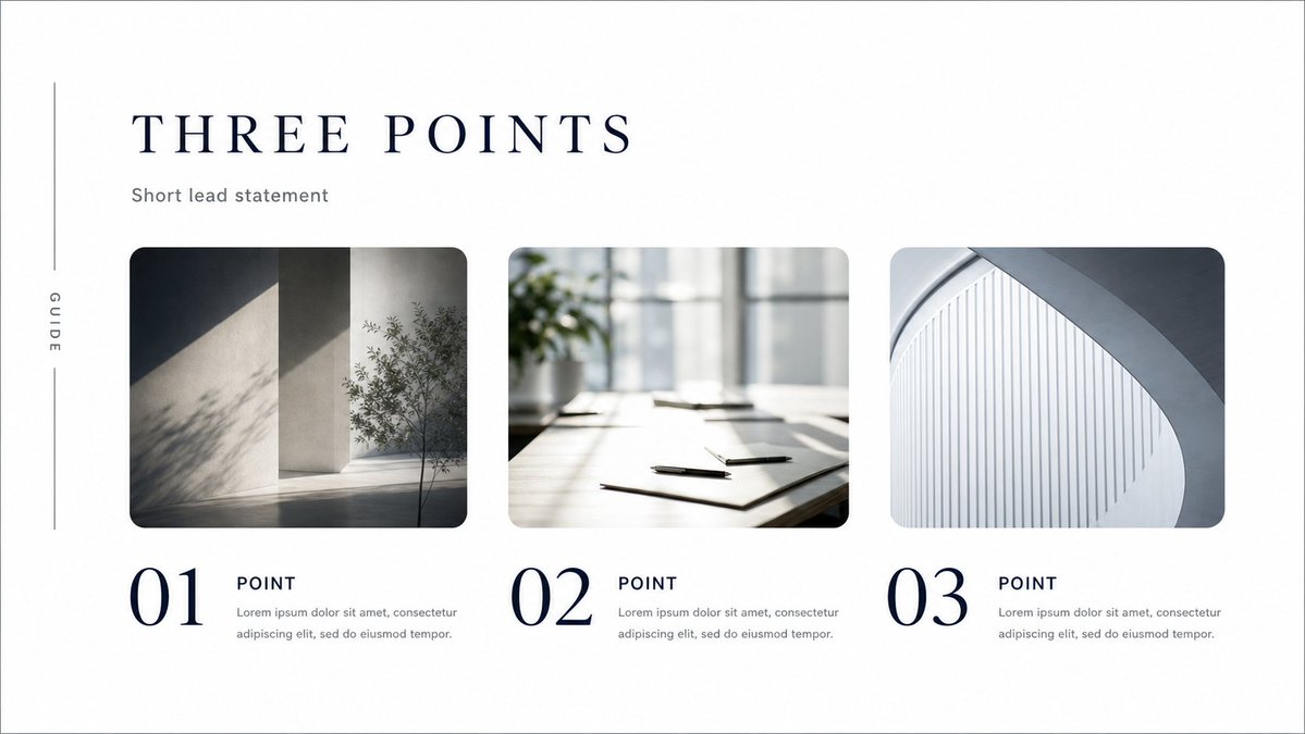 Minimal Luxury Brand Concept Slide