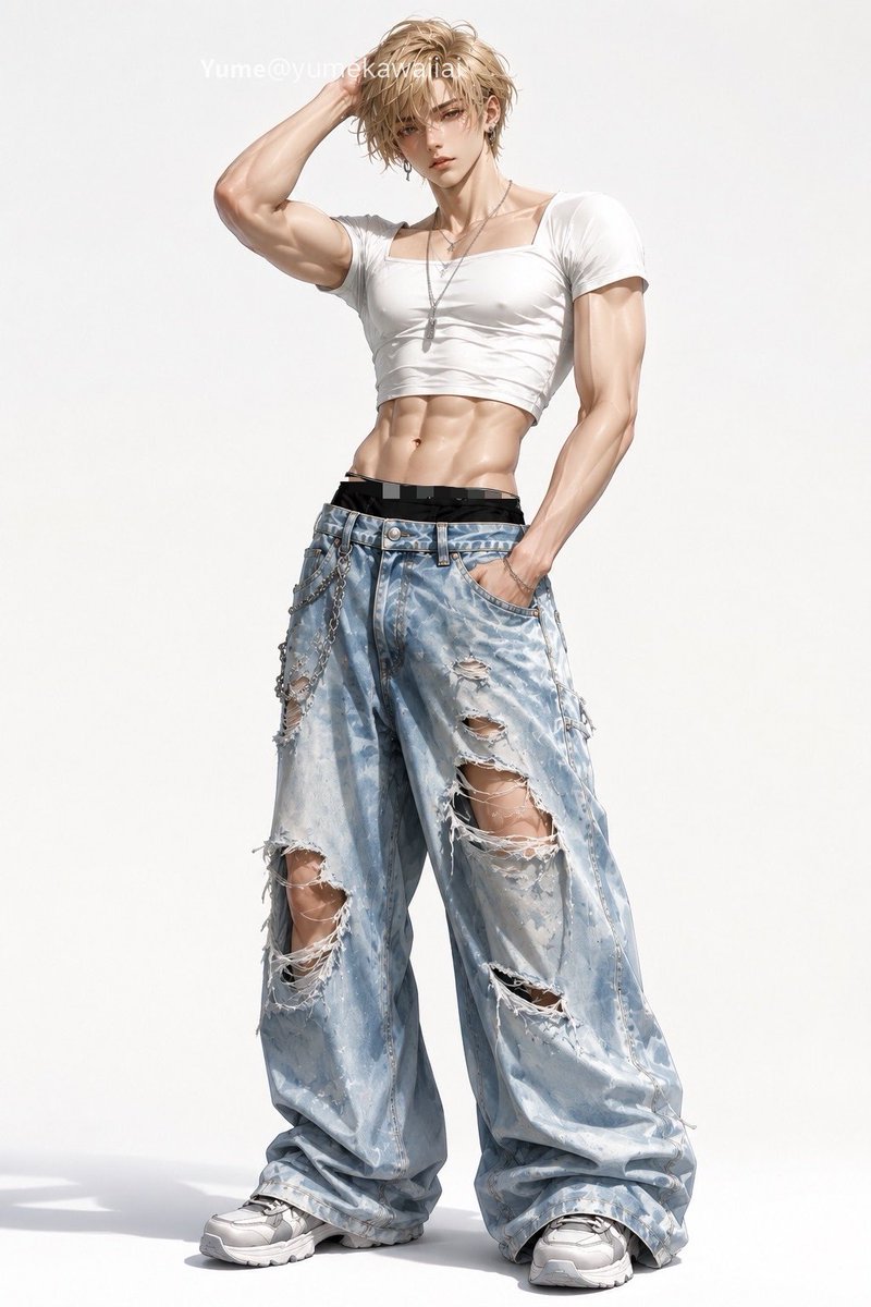 Y2K Anime Streetwear Model