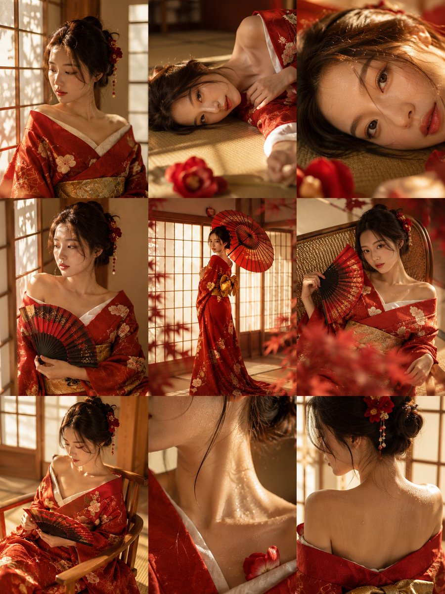 Professional Japanese Kimono Studio Shoot