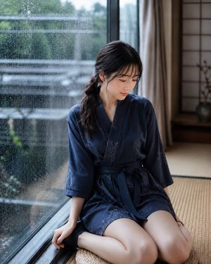 雨天日式旅馆人像