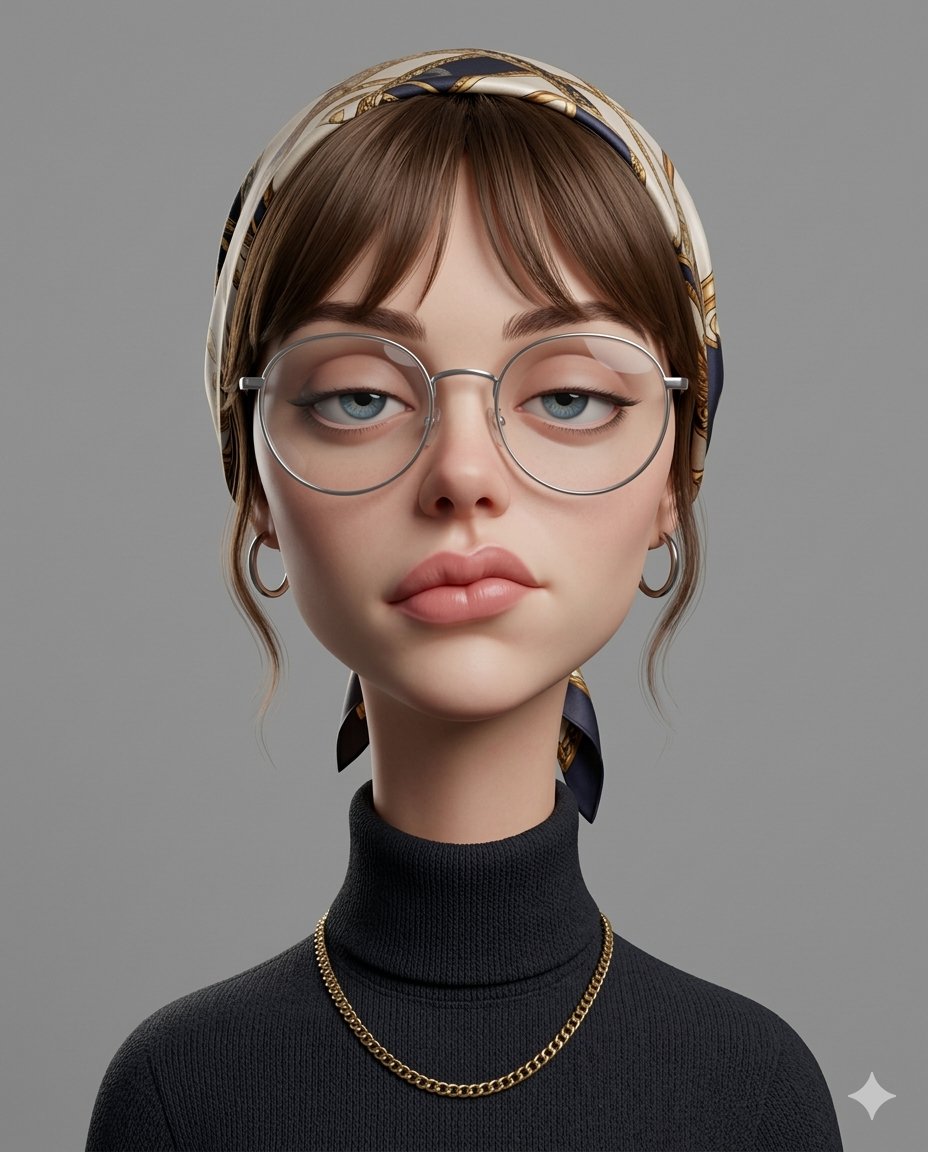 Stylized 3D Caricature Portrait