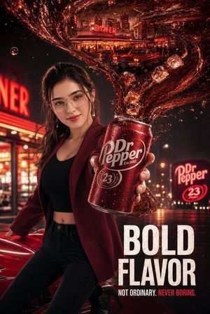 电影质感 Dr Pepper 复古餐厅广告