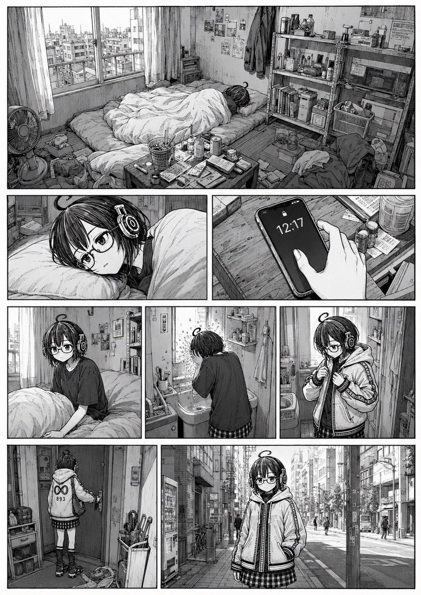 Monochrome Manga Chapter Collage