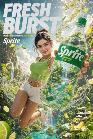 Fresh Burst Sprite 广告海报