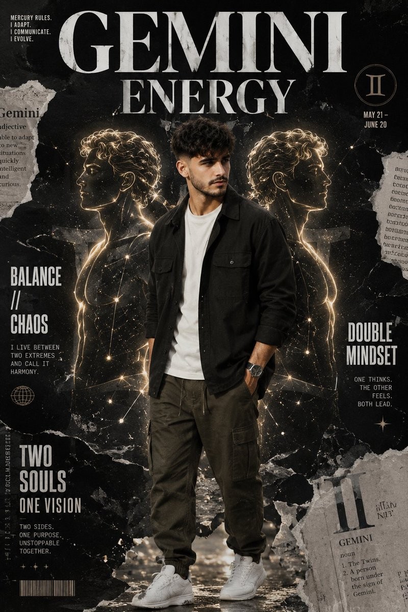 Ultra-Realistic Zodiac Editorial Poster