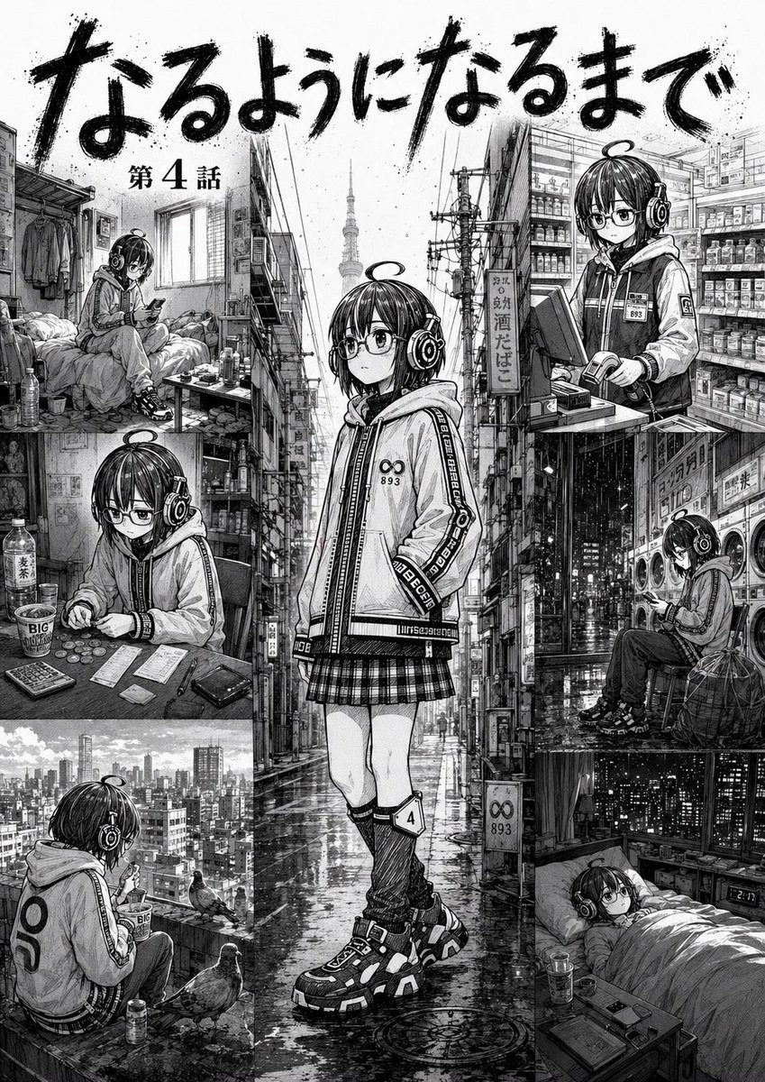 Monochrome Manga Chapter Collage