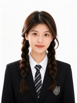 精致学术学生证件照