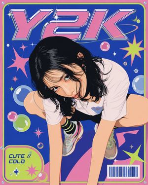 Y2K 矢量杂志封面