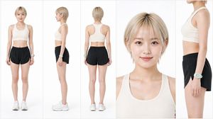 日本女性跑步者角色设定图