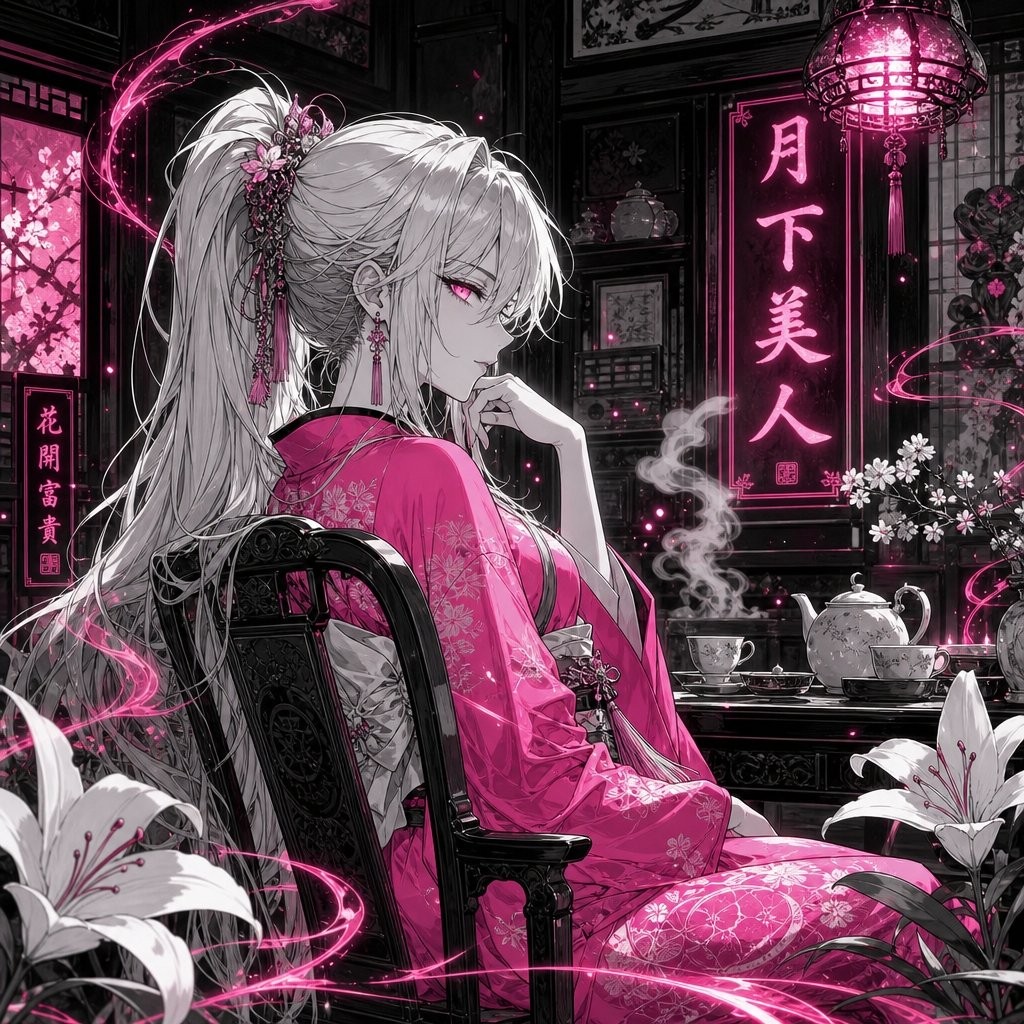 Moonlit Teahouse Beauty