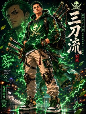 现代街头风动漫剑客